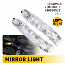 Pair Clear Amber LED Side Mirror Turn Signal Lights For 1998-2006 Mercedes CL500 picture