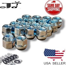 24Pc Chrome 7/16-20 Acorn Open End Lug Nut 3/4