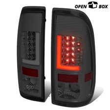 [OPEN-BOX]CHROME SMOKED LED L-BAR TAIL LIGHT FOR 97-07 FORD F150-F550 SUPER DUTY picture