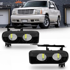 Pair For 2002-2006 Cadillac Escalade EXT ESV LED Fog Lights Front Bumper Lamps picture