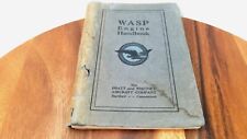 RARE HTF PRATT AND WHITNEY ENGINE HANDBOOK 1ST EDITION 1927 HORNET & WASP SERIES picture