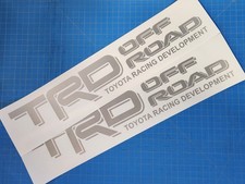 (2) TRD OFF ROAD Decals Stickers Silver Vinyl Toyota Tacoma Tundra 4x4 4Runner picture