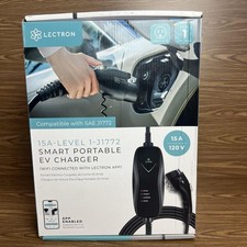 Lectron Level 1 J1772 Smart WiFi Portable EV Charger 15A 120V NEMA 5-15 Black picture