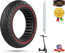 60/70-6.5 Scooter Tire Solid,10 x 2.5 Solid Scooter Tire 10 inch BC-1PCS Red L picture