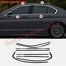 Black Steel For BMW 5 Series G30 2018-2023 Car Window Frame Trim Strip Cover picture