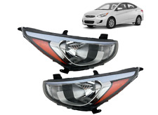 For 2015 2016 2017 Hyundai Accent Halogen Headlight Assembly Right & Left Pair picture
