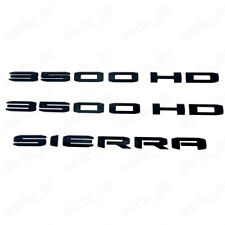 3PC Set Matte BLACK 2020 -24 GMC SIERRA LETTER EMBLEM Badge 3500 HD SLE SLT picture