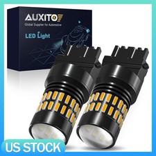 2pcs AUXITO 3157 3156 Amber LED Turn Signal Parking Light Bulb Error Free NEW picture