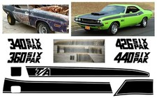 1970 70 Dodge Challenger TA T/A 340 Six Pak Stripe Set BEST Available Like NOS picture