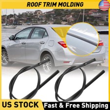 2x Roof Drip Molding Trim 75556-02260/75555-02270 For 14-18 Toyota Corolla Sedan picture