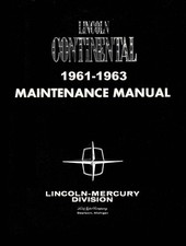 1961-1963 Lincoln Continental Factory Shop Service Manual picture