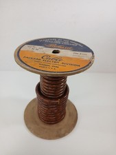 12 FEET - Vintage NOS Packard Ignition Cable Spark Plug Wire Coated Cloth Brown picture