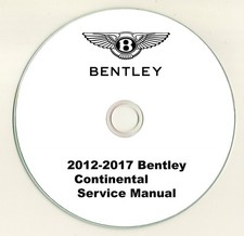 2012-2017 Bentley Continental Shop Service Repair Manual CD 2013 2014 2015 2016 picture