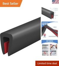 Durable 10ft Rubber Edge Trim - Self-Adhesive U Channel for Safe Edge Protection picture