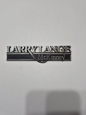 VTG Larry Lange McKinney  Metal  Dealer Badge Emblem  plate Dealership  picture