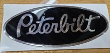 oem black/chrome replacement Peterbilt decal emblem genuine size & fit stick picture