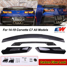 Z06 Stage 3 Rear Trunk Lid Spoiler For 2014 - 2019 Corvette C7 Carbon Fiber Look picture