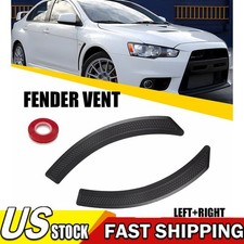 Pair For Mitsubishi Lancer 2008-2015 EVO 10 X Black Front Fender Side Vent Cover picture