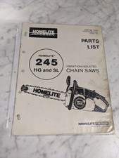 HOMELITE CHAIN SAWS ILLUSTRATED SERVICE PARTS LIST MANUAL MODEL 245 HG SL 17773 picture