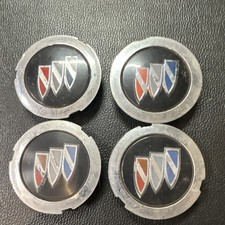 Set of four vintage Buick Tri-Shield wheel hubcap center cap emblems picture