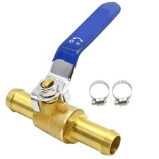 MDEOOSKY 5/8 Inch Brass Hose Barb Ball Valve Kit, Heater Shut Off  picture