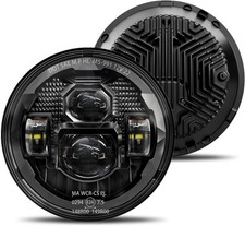 HWSTAR Pair New 1000% Bright Anti-glare 7 Inch Led Headlights Round Compatible w picture