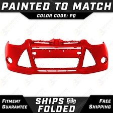 NEW Painted *PQ - Race Red* Front Bumper Cover Fascia for 2012-2014 Ford Focus picture