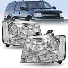 For 2007-2014 Chevy Avalanche Chevrolet Suburban Tahoe Chrome Headlights 07-14 picture