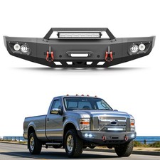 Front Bumper For 2008-2010 Ford F250 F350 Pickup Truck W/Sensor Holes&LED Lights picture