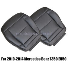 For Mercedes Benz E350 E550 2010-14 Driver & Passenger Leather Seat Cover Black picture