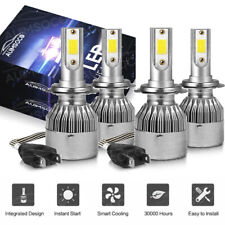 For 2008-2017 Mercedes-Benz C300 Front LED Headlight 4X Bulbs High-Low beam Kit picture
