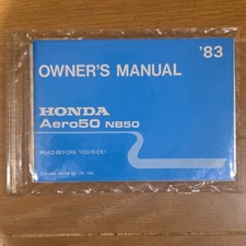 VINTAGE 1983 HONDA Aero50 NB50 Owner's Manual w/ Warranty/Service Record Booklet picture