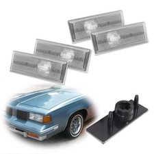 Front & Rear Clear Side Marker Lamps Housing For 81-88 All Cutlass 2 Door Models picture
