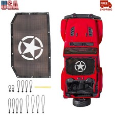 Black Star Bikini Top Mesh Sun Shade Net For Jeep Wrangler JL 2018-2023 2/4Door picture
