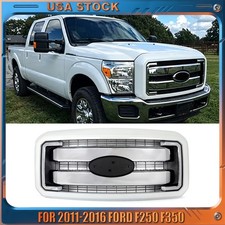 Oxford White Chrome Front Upper Grille Lariat Style For 2011-2016 Ford F250 F350 picture
