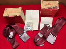 NOS 1964-1966 PONTIAC GTO TEMPEST LEMANS GP IRVING AIR CHUTE SEAT BELTS MAROON picture