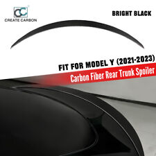 For 2021-2023 Tesla Model Y Rear Trunk Lip Spoiler Wing Gloss Carbon Fiber picture
