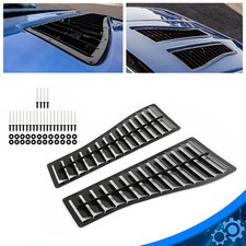 Pair Steel Vented Heat Extractor Hood Louvers For Camaro Z28 IROC-Z IROC 85-90 picture