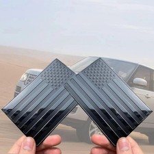 NEW 2PCS 3D Metal All Black American Flag Emblem Decal Sticker Car Truck Vehicle picture