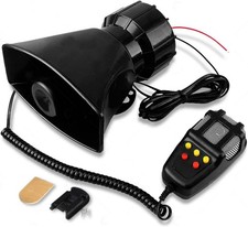 Zone Tech 5 Tone Sound Car Siren Vehicle Horn with Mic PA 1 Pack, 1-Pack picture
