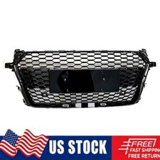 TTRS Style For 2015-2019 Audi TT TTS  Honeycomb Front Bumper Grille Grill Black picture