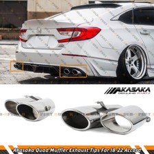 For 18-2022 Honda Accord Sport Touring Akasaka Quad Tip Muffler Exhaust Finisher picture