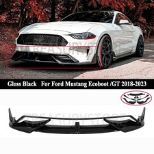 For Ford Mustang Ecoboot /GT 2018-2023 AD Style Gloss Black Front Bumper Lip Kit picture