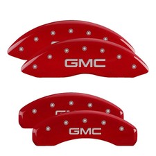 MGP Caliper Covers for Engraved Front And Rear GMC Red Silver 2015-2020 GMC picture