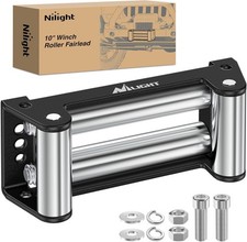 Nilight Winch Fairlead 10 Inch Heavy Duty Winch Roller Fairlead 4-Way Universal picture