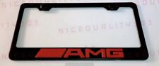 3D Mercedes Benz AMG Stainless Steel Black Finished License Plate Frame picture