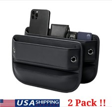 2PCS Car Seat Gap Fillers Universal Fit Leather Side Seat Gap Organizers picture