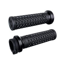 ODI Vans V-Twin Lock-On Grips - Black/Matte Black, 1984+ Harley Cable Throttle picture