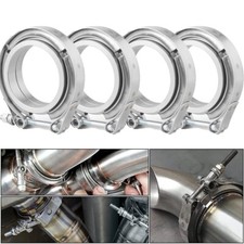 4PCS 3inch Stainless Steel V-Band Clamp SS 304 flange Vband Exhaust Downpipe picture