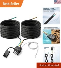 25 FT 4 Pin Trailer Wiring Harness，Waterproof Trailer Wiring Kit picture